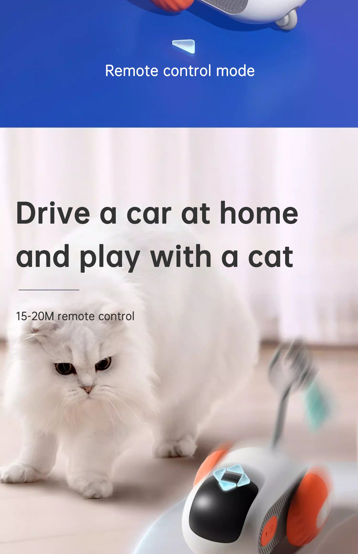 Remote Control Interactive Cat Car Toy USB Charging Chasing Automatic Self-moving Remote Smart Control Car Interactive Cat Toy P