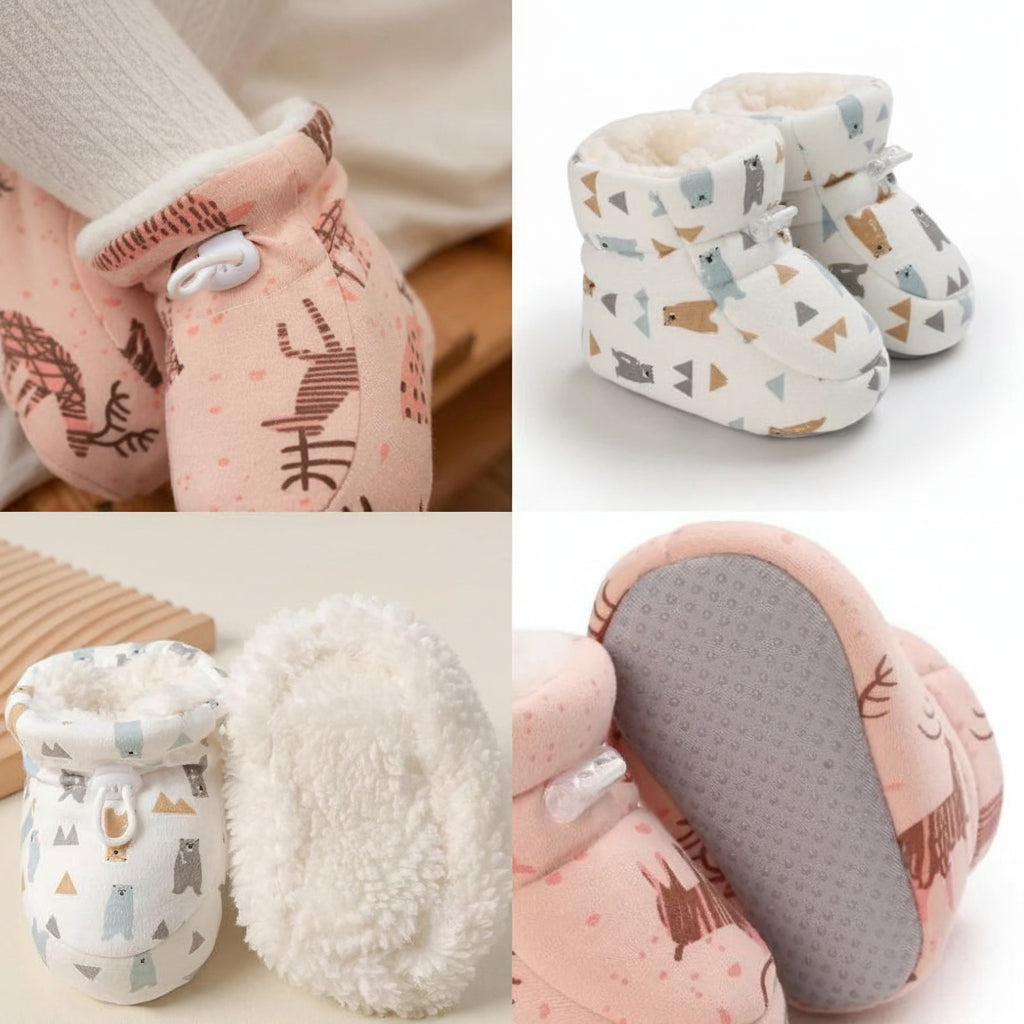 Cozy Fur-Lined Baby Boots With Non-Slip Soles
