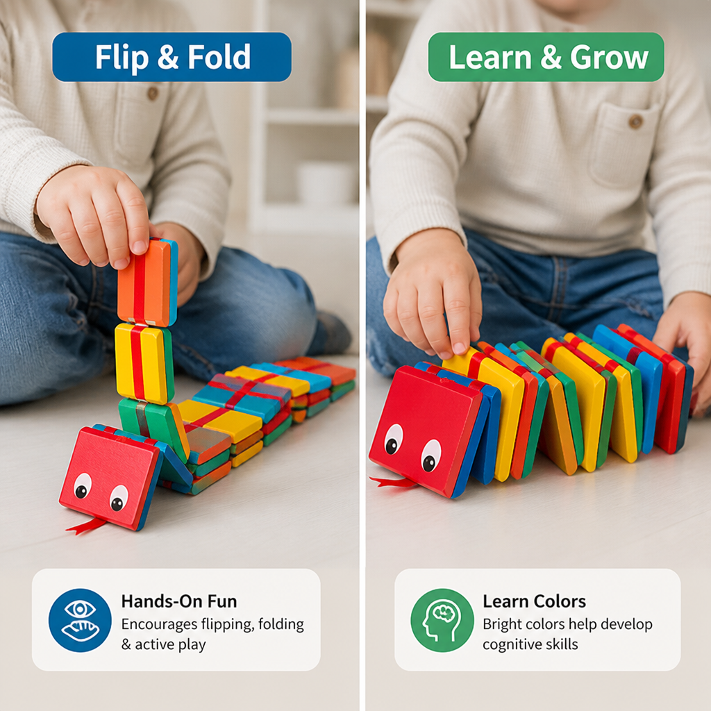 Wooden Educational Colour & Cognitive Building Blocks