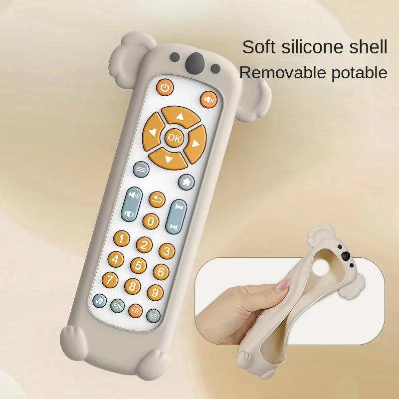 Lightweight toy remote for toddlers with easy-press learning buttons