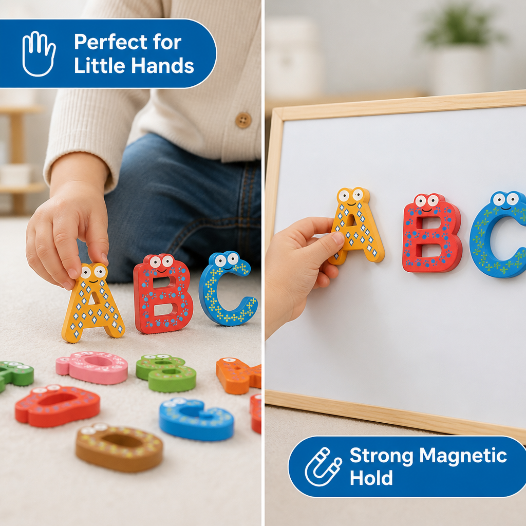 Magnetic Wooden Alphabet Letters