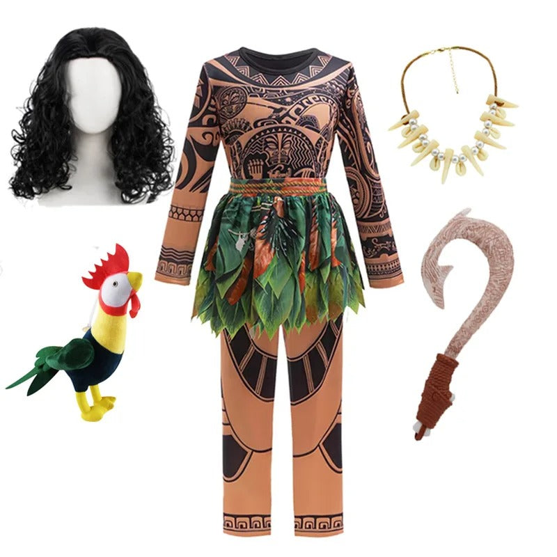 Kids Maui Adventure Cosplay Costume Set