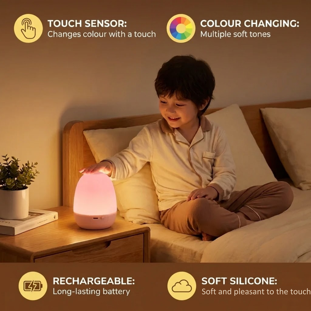 Soft Touch LED Night Light for Kids