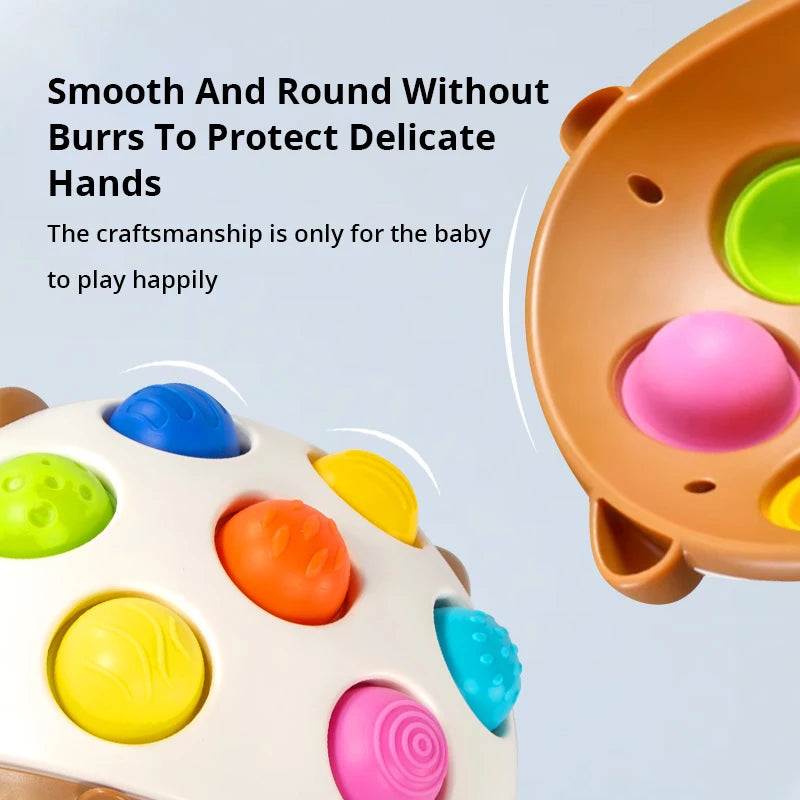 Hedgehog Silicone Finger Push Pop Toy for Kids Sensory and Stress Relief