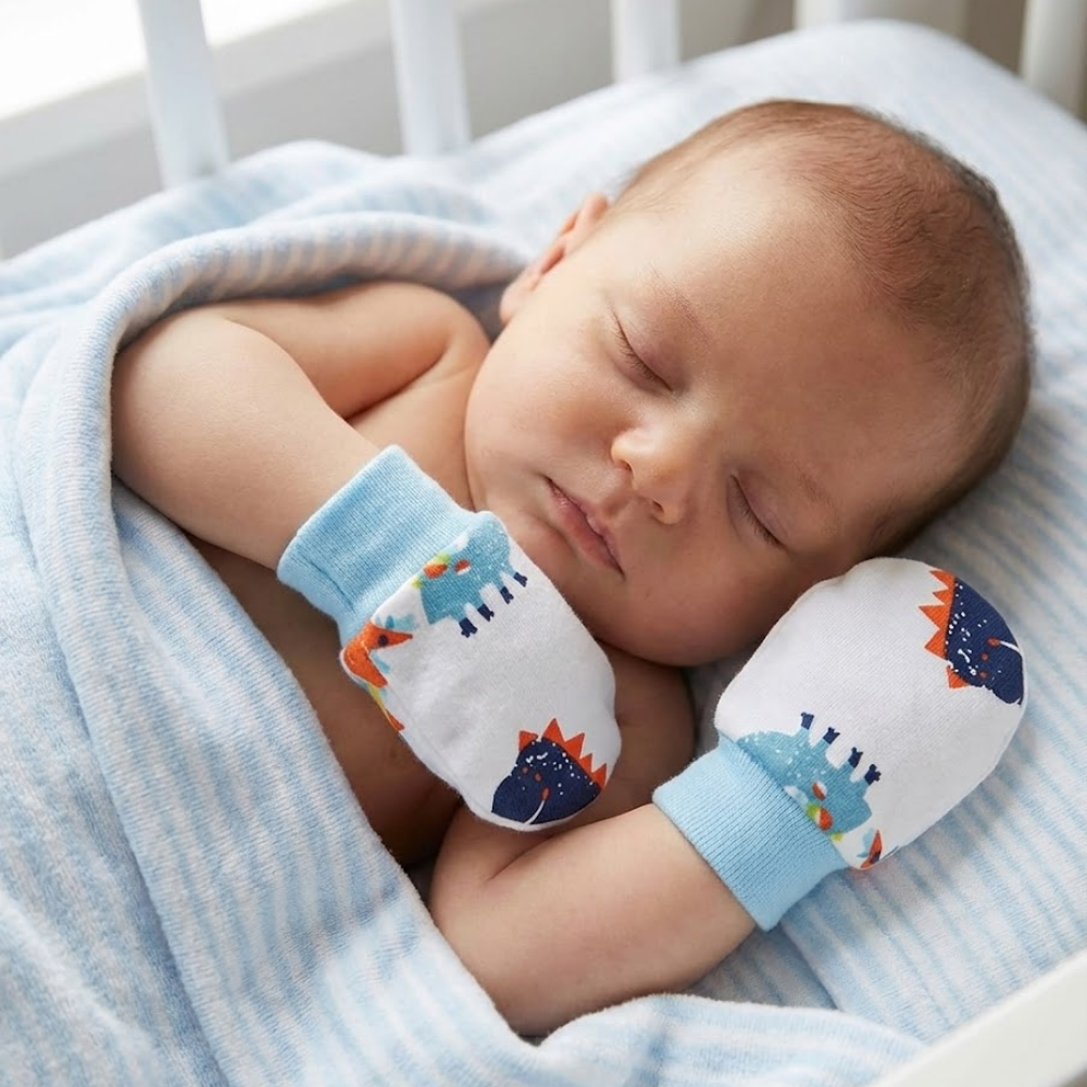 Soft No Scratch Baby Mittens Set