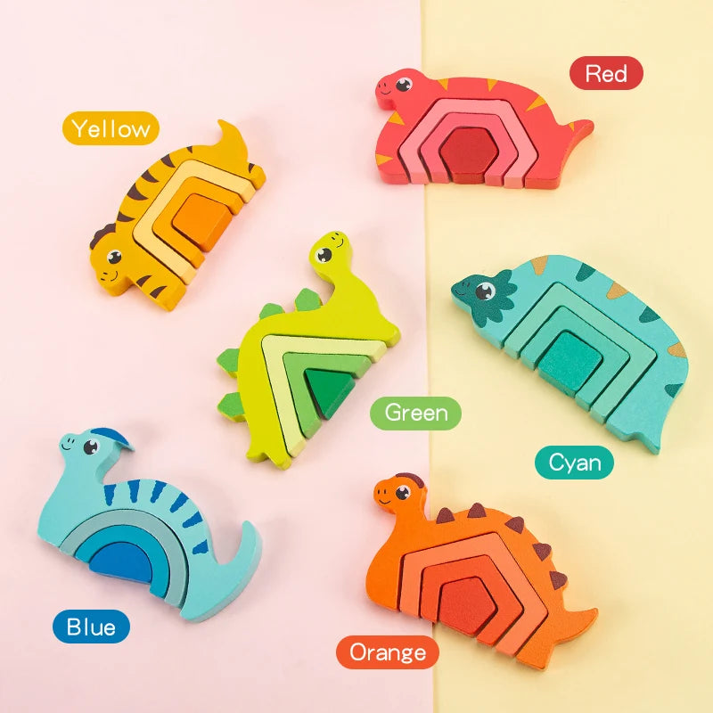 Wooden Dinosaur Puzzle Toy