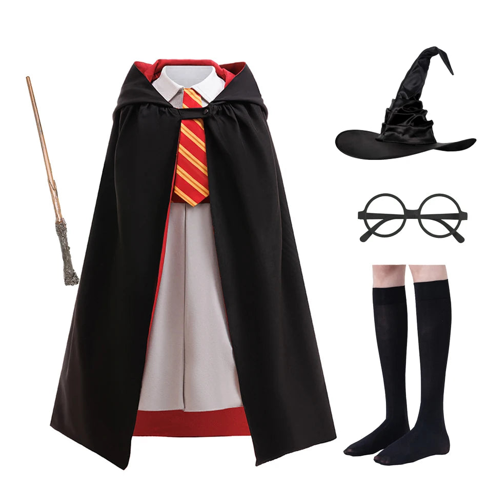 Girls Wizard Robe Costume Set