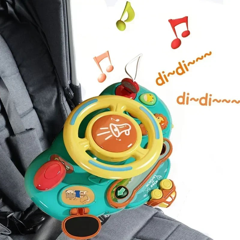 Kids Learning Steering Wheel Driving Toy With Sounds