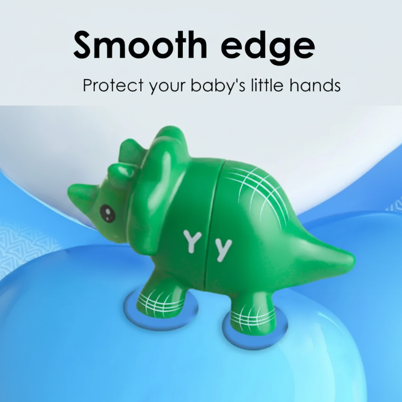 Interactive dinosaur learning toy for letter, number and shape matching