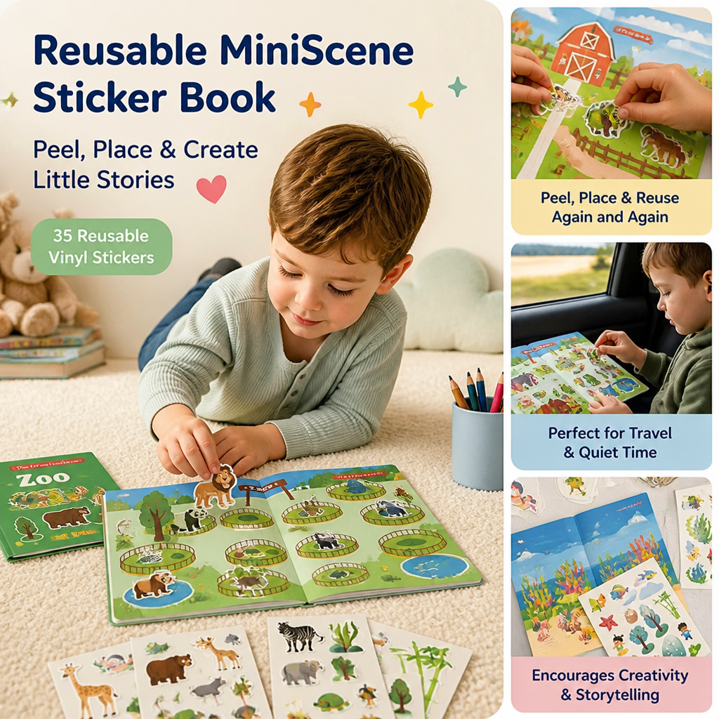 Reusable MiniScene Sticker Book
