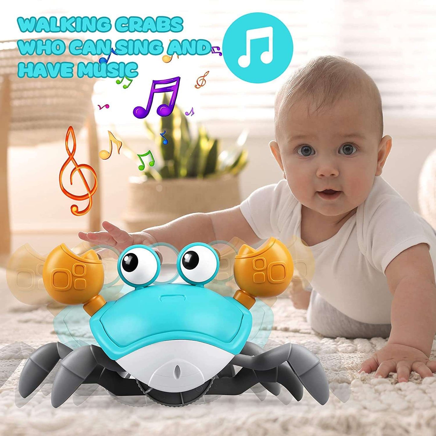 Interactive Dancing, Walking, Crawling Crab Toy