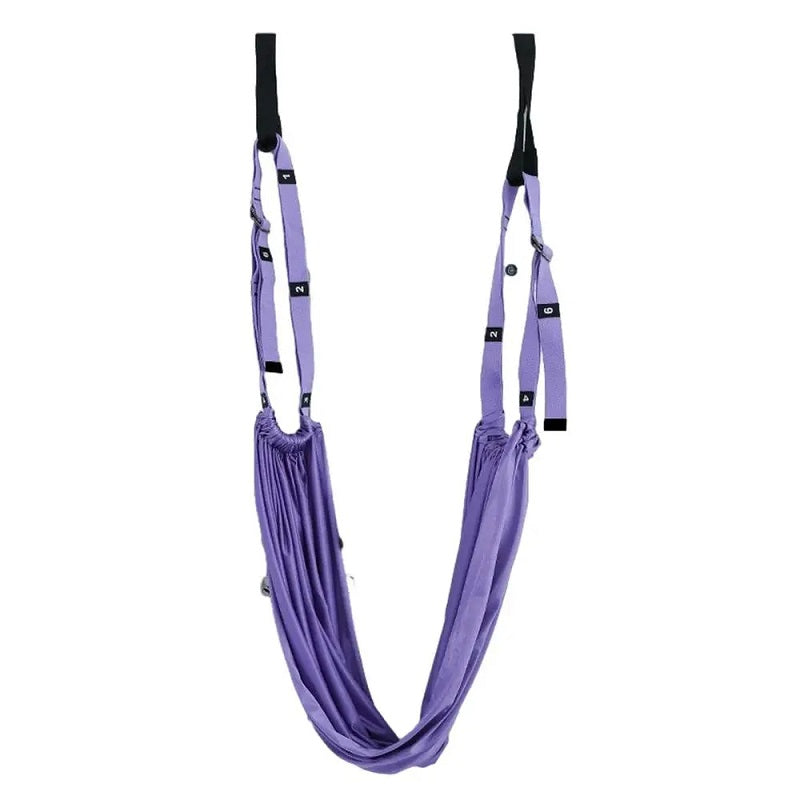 Adjustable Aerial Yoga Strap Elastic Stretch Door Hanging Yoga Belts Hammock Swing Aerial Yoga Rope Fitness Device For Women