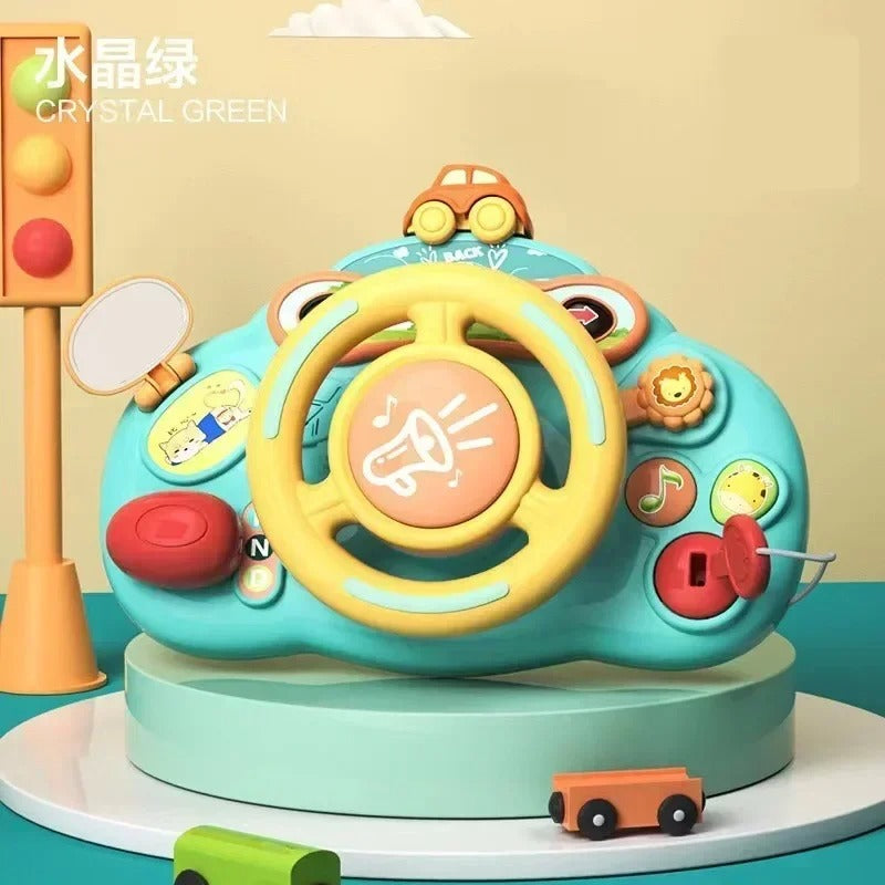 Kids Learning Steering Wheel Driving Toy With Sounds