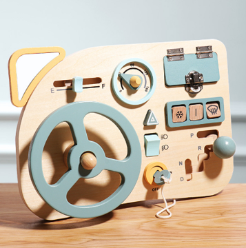 Montessori Wooden Steering Wheel Toy for Kids