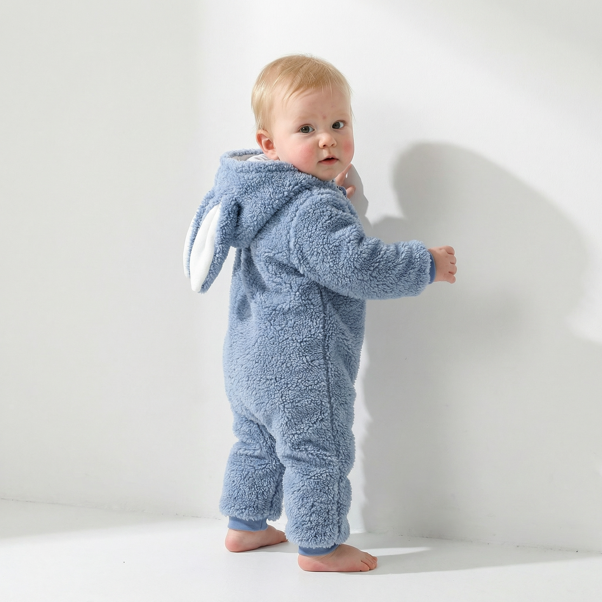 Cashmere Cozy Bunny Baby Romper
