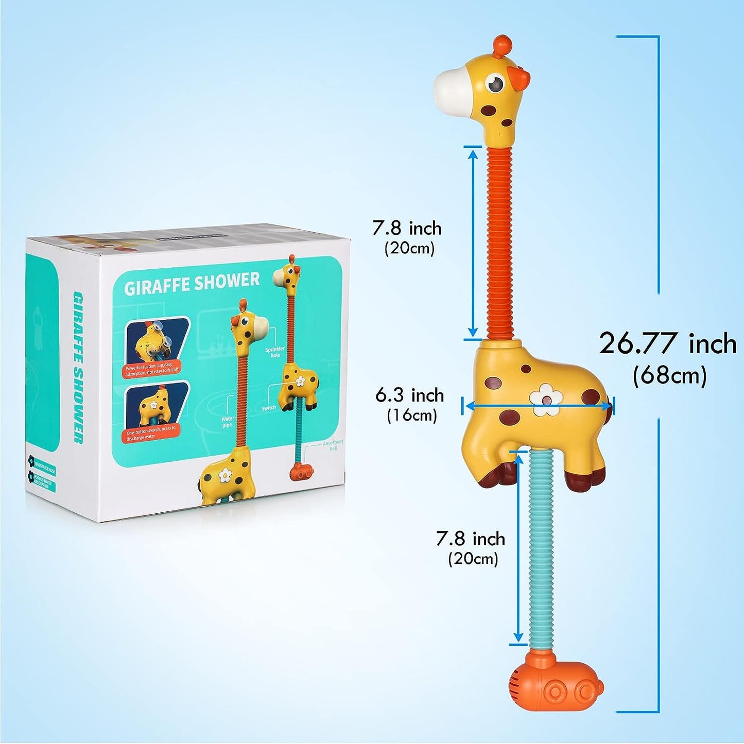 Bath Giraffe™ - Giraffe Bath Toy - Shower Head for Bathtub