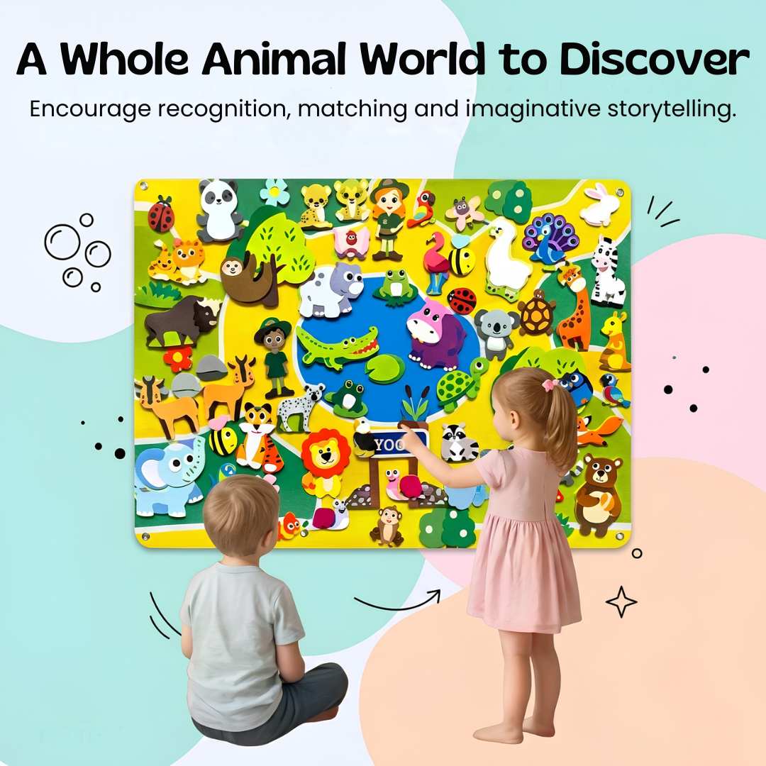 Felt Activity Board for Early Learning and Sensory Play