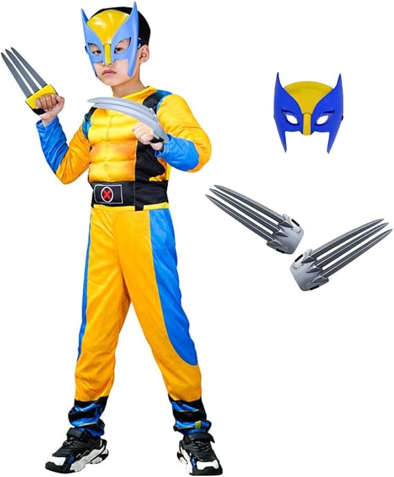 Kids Wolverine Superhero Cosplay Costume