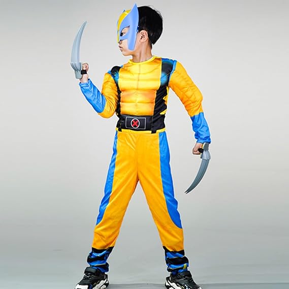 Kids Wolverine Superhero Cosplay Costume