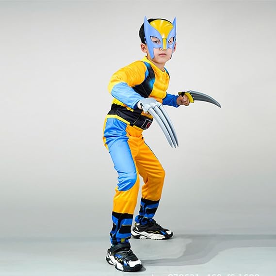 Kids Wolverine Superhero Cosplay Costume