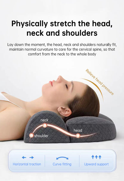 Bed Side Sleeping Pillow Neck Pain Relief Ergonomic Cervical Memory Foam Pillow