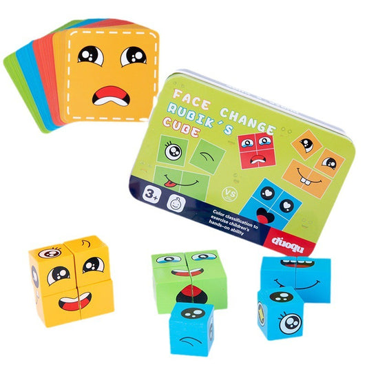 Children's fun logical thinking training, face changing, puzzle, parent-child interactive tabletop game toys