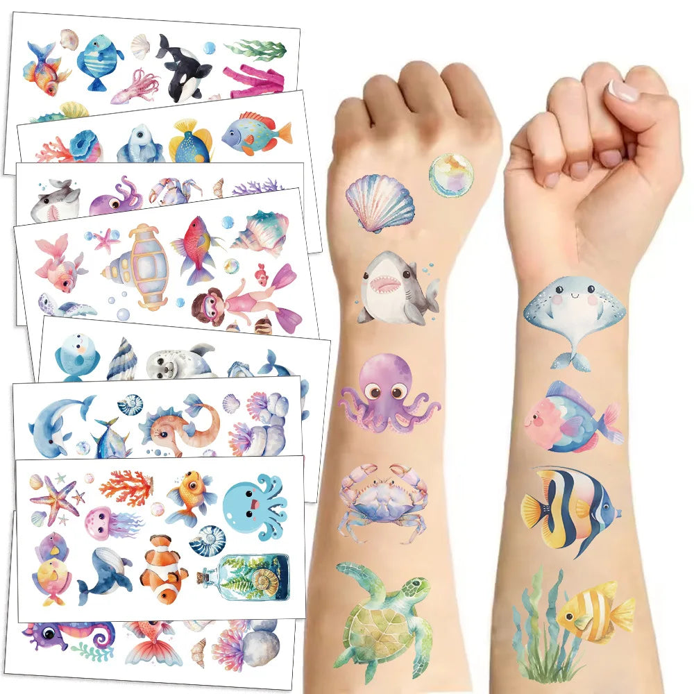 Dinosaur Stickers for Kids – 10 Pack Waterproof Body Art