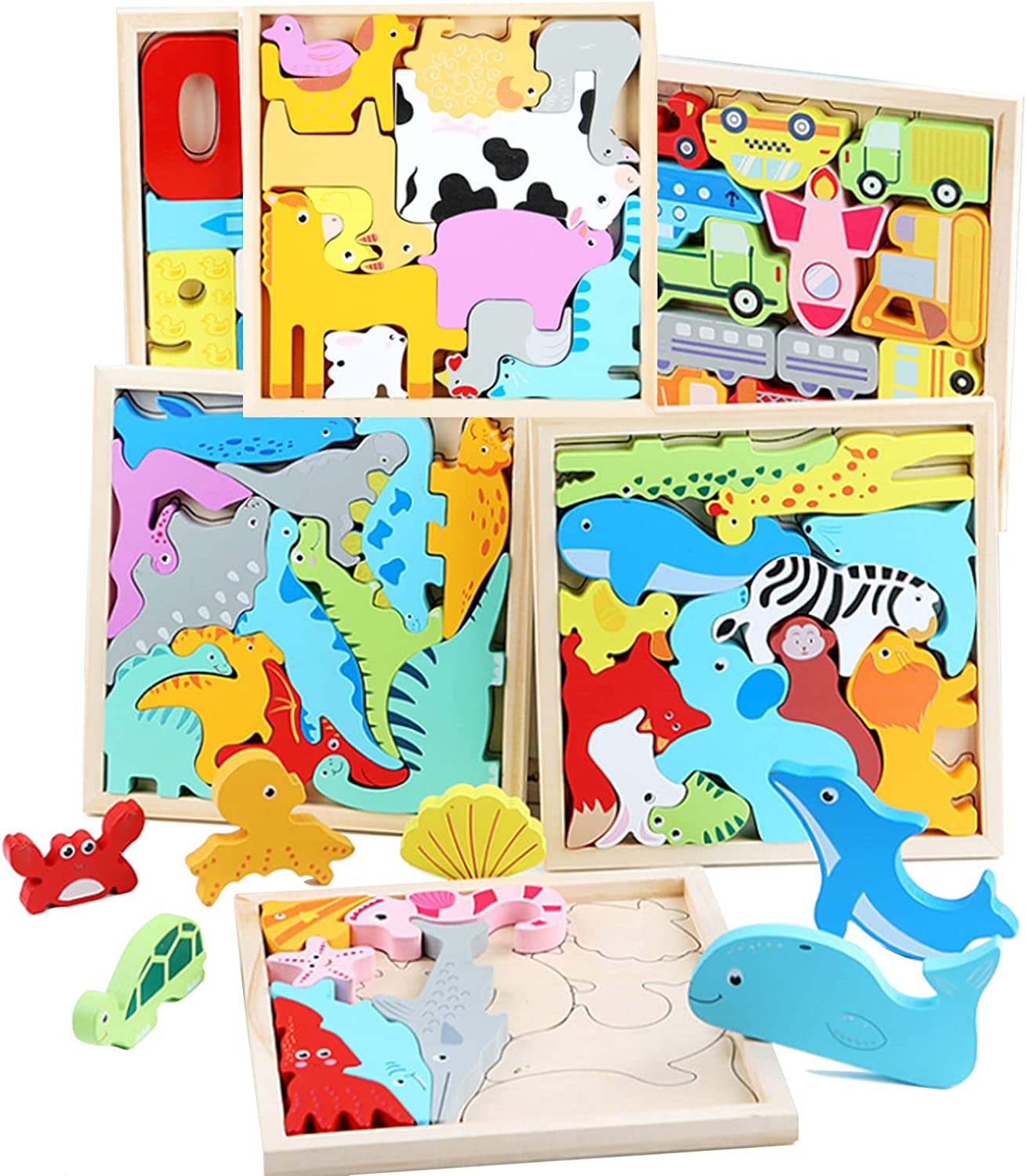 Woods™ - Which figure should sit where? - Figure puzzle (2+1 FREE)