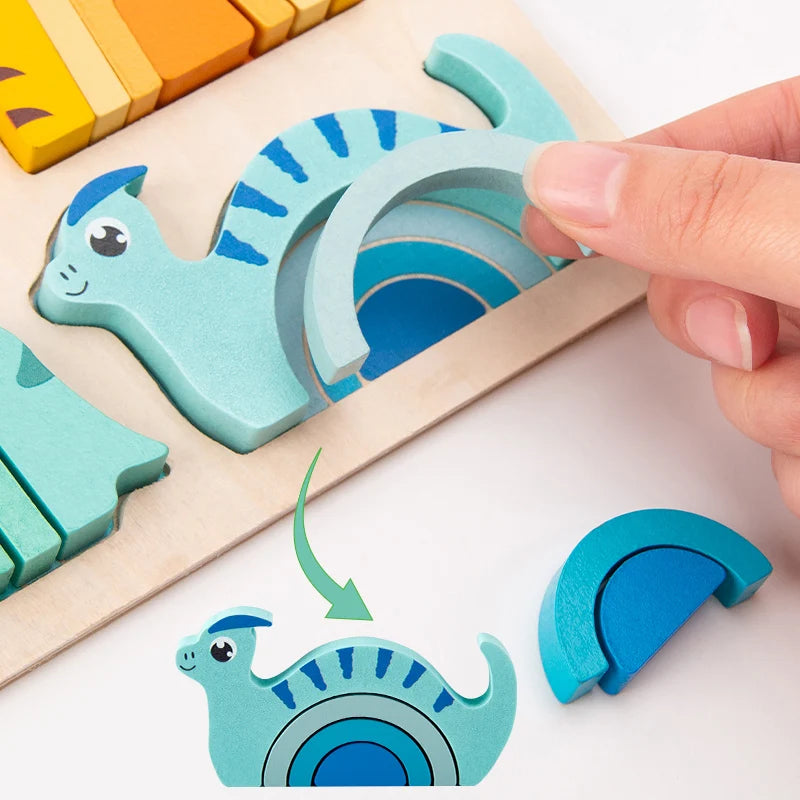 Wooden Dinosaur Puzzle Toy