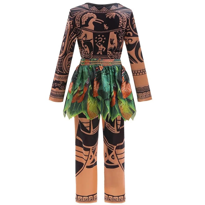 Kids Maui Adventure Cosplay Costume Set