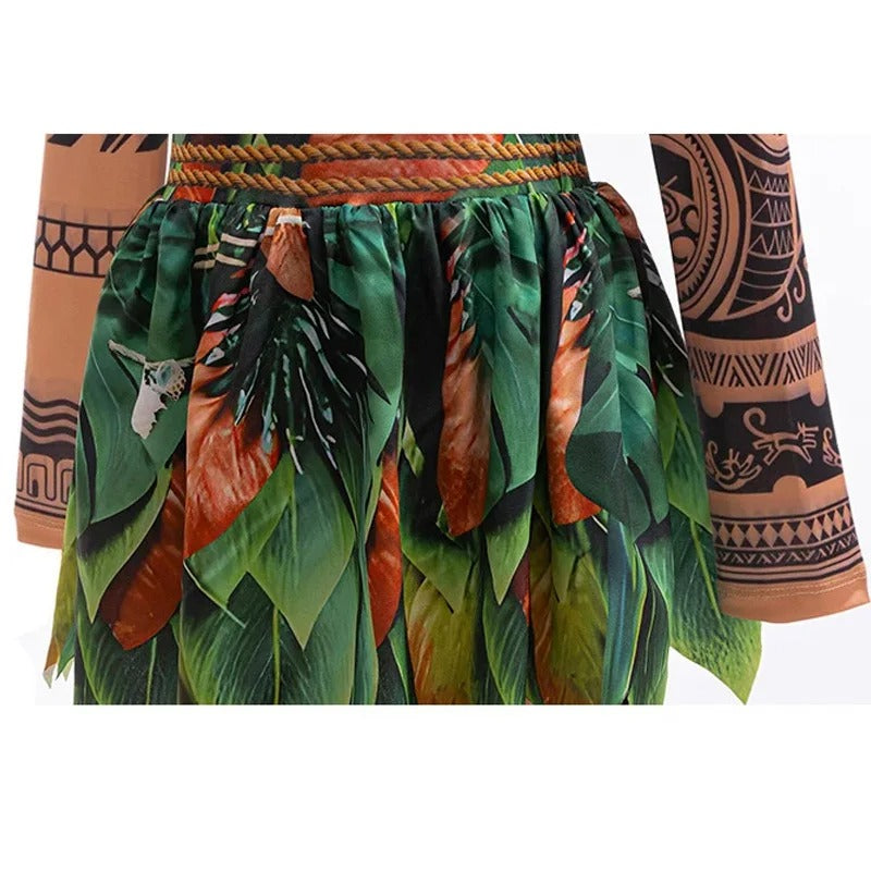 Kids Maui Adventure Cosplay Costume Set