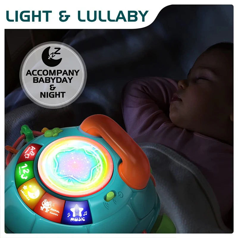Musical Crawling Turtle Baby Toy with Lights and Sounds