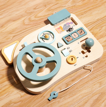 Montessori Wooden Steering Wheel Toy for Kids