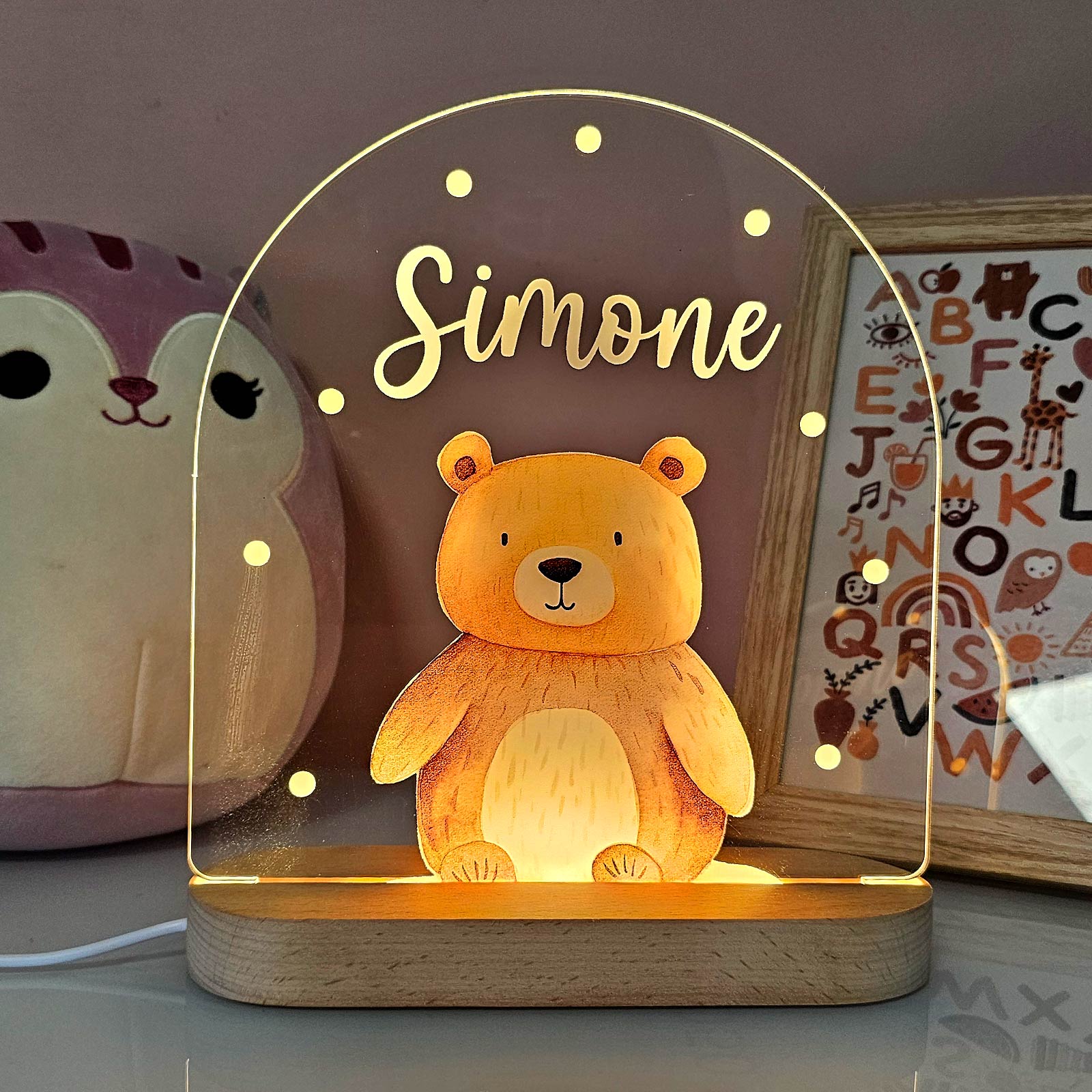 Personalized Cute Animal LED Night Light
