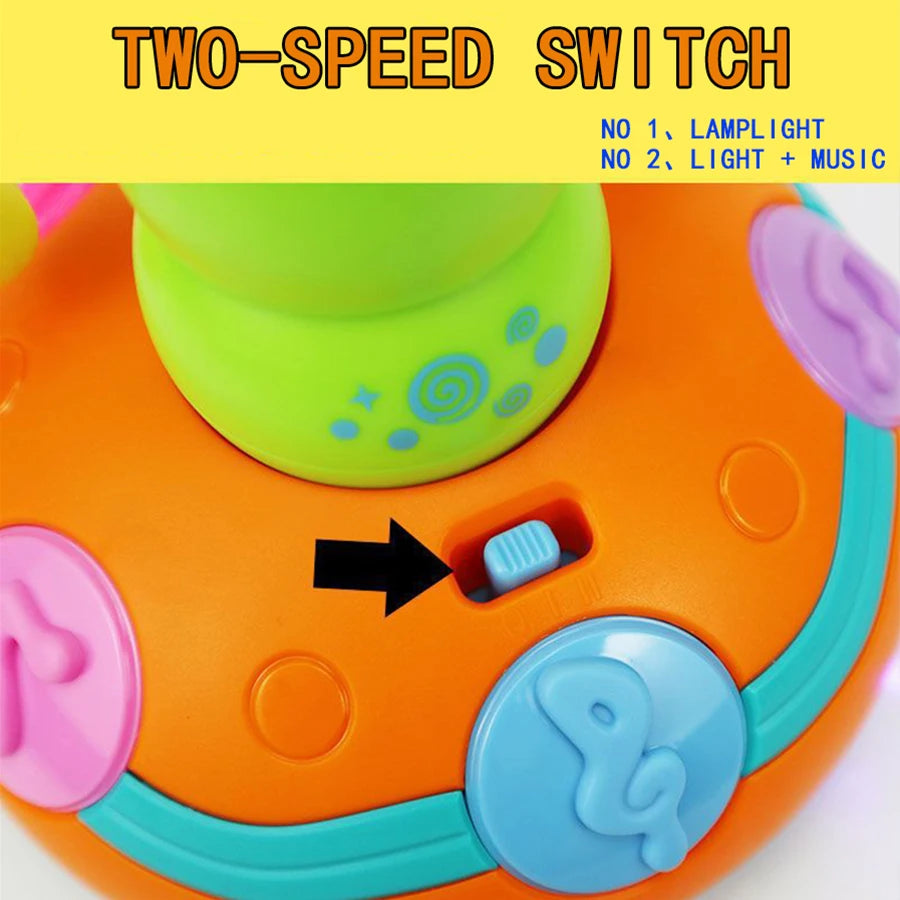Electric Caterpillar Saxophone Toy for Kids with Dancing Motion and LED Lights
