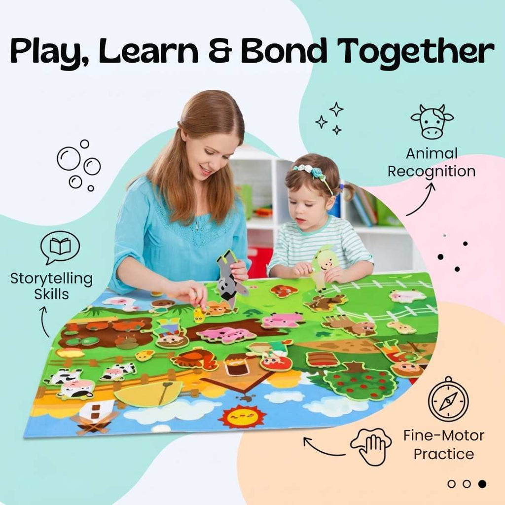 Felt Activity Board for Early Learning and Sensory Play