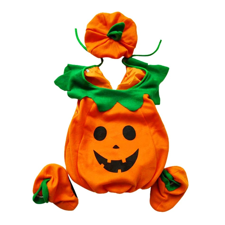 Kids Pumpkin Halloween Costume with Hat