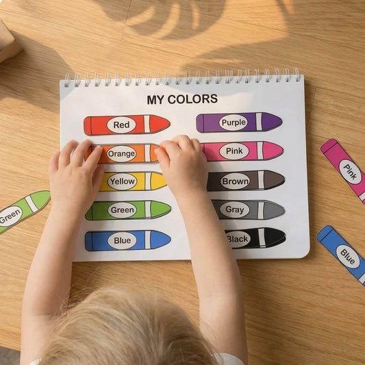 Montessori-Inspired 12-Pages Busy Book for Toddlers