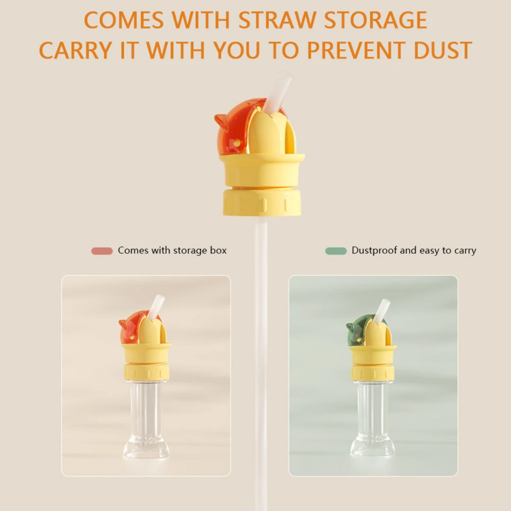 Kids reusable straw cap shown in detail with smooth easy-grip finish