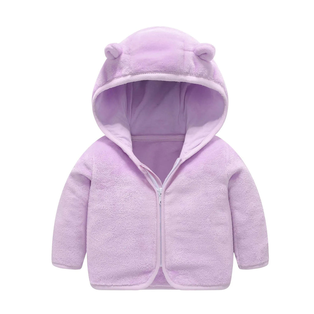 Soft Hooded Infant Winter Jacket For Babies 3-24 Months
