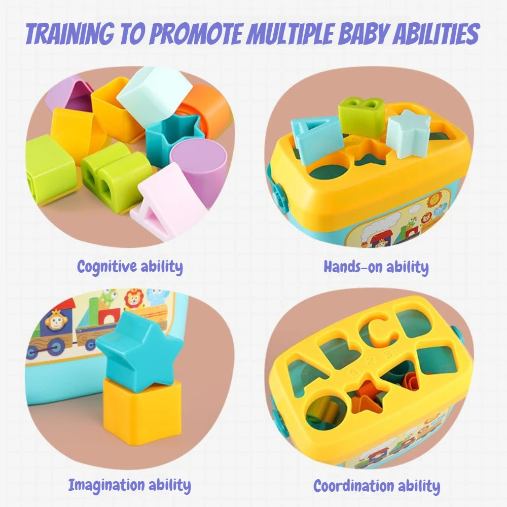 Colorful Shape Sorting Bucket Toy for Early Learning and Play