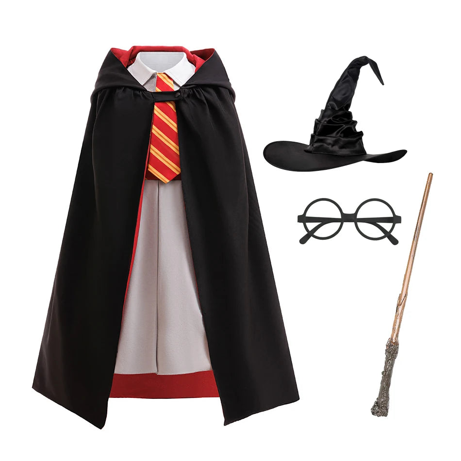 Girls Wizard Robe Costume Set