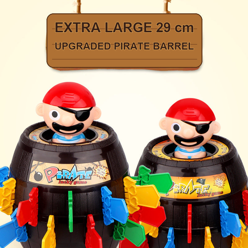 Novelty Pirate Barrel Toy with Swords and Daggers