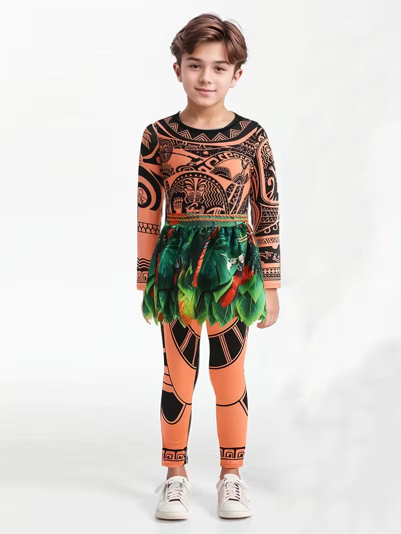 Kids Maui Adventure Cosplay Costume Set