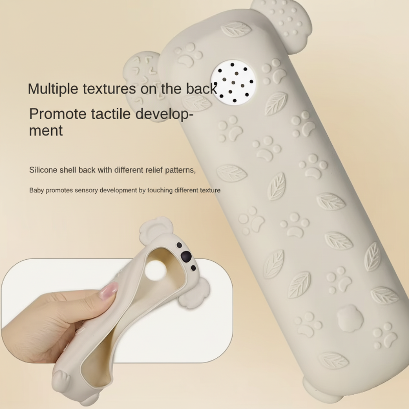 Toy remote control for kids displayed clearly on a plain background