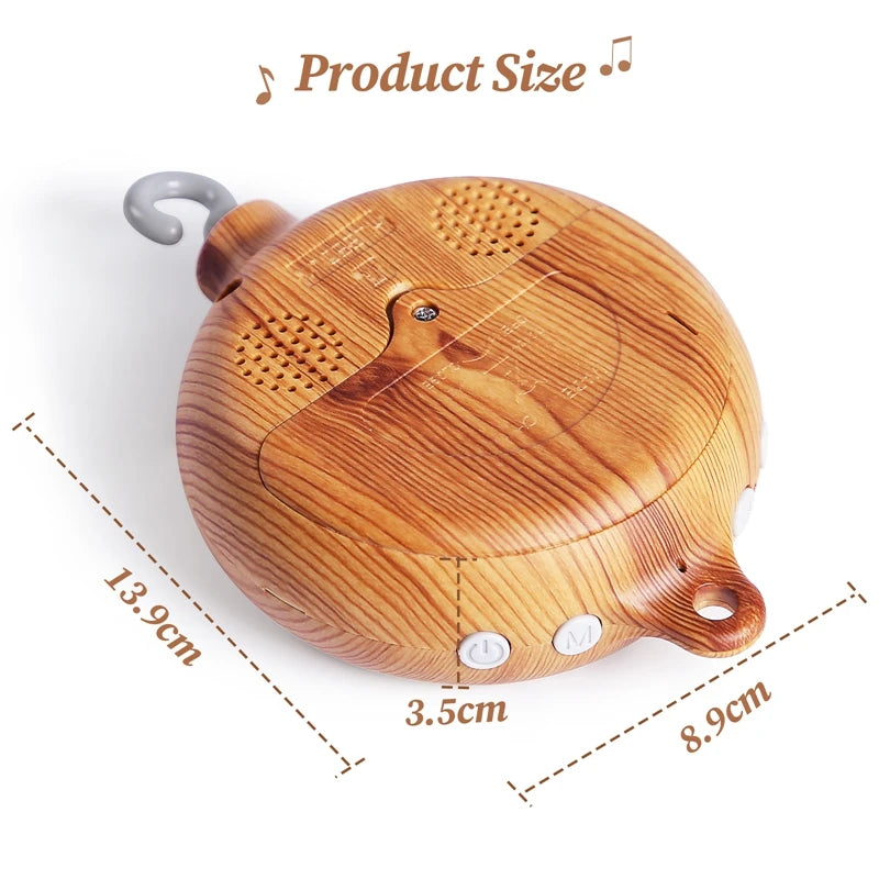 Wooden Hanging Musical Baby Crib Rattle Soothing Toy