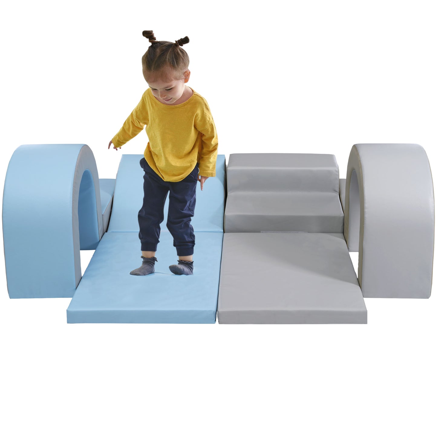 Soft Climb and Crawl Foam Playset 10 in 1 Safe Soft Foam Nugget Block for Infants Preschools