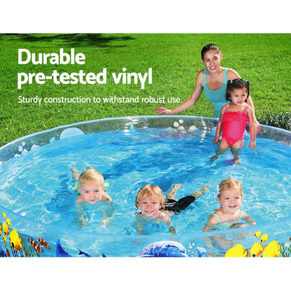 Bestway Kids Pool 244x46cm Round Above Ground Rigid Swimming Pools Undersea 2074L