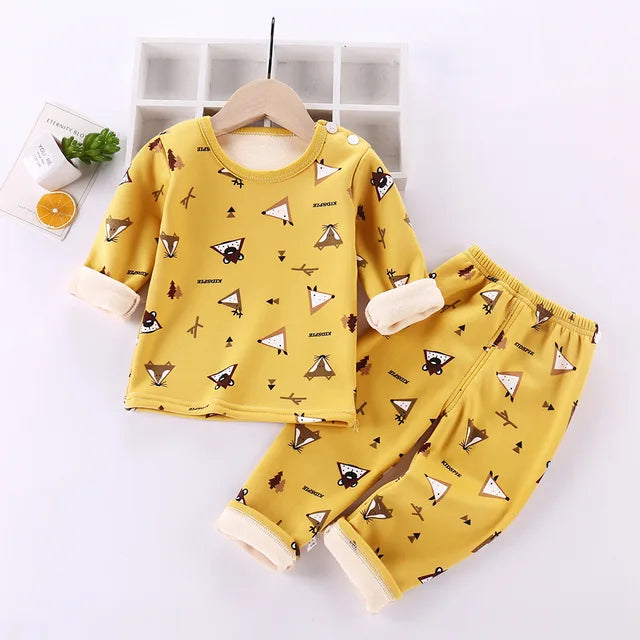 Mini Fashion™ - Cartoon Fleece Pajamas for Kids