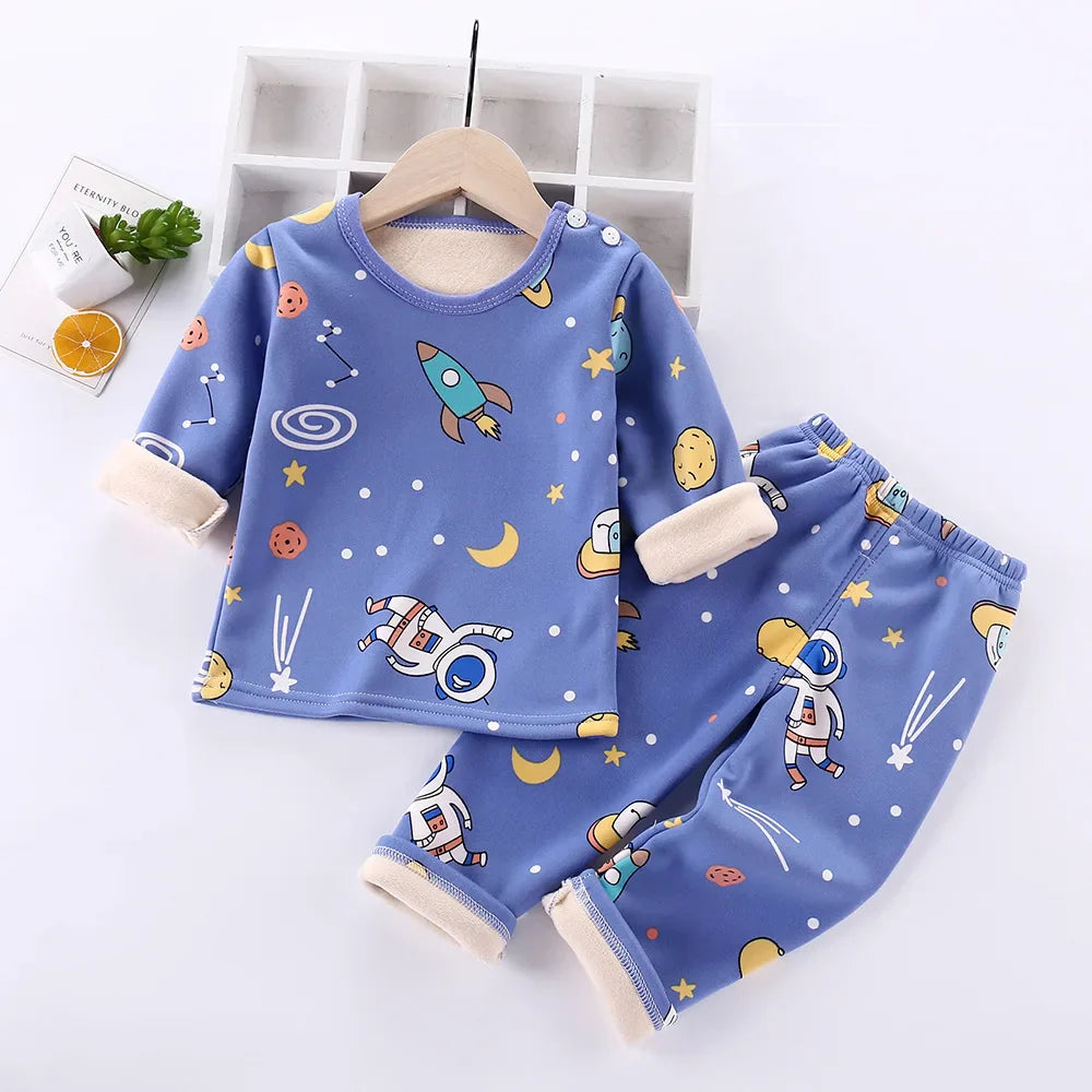 Mini Fashion™ - Cartoon Fleece Pajamas for Kids